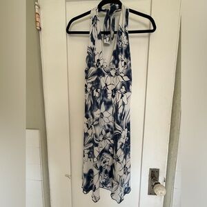 Lipstick Hawaiian design halter dress